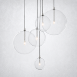 Lecia Glass Globe Cluster Chandelier 24''