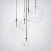 Lecia Glass Globe Cluster Chandelier 24''