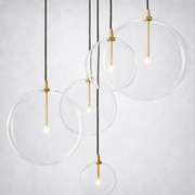 Lecia Glass Globe Cluster Chandelier 24''