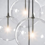 Lecia Glass Globe Cluster Chandelier 24''
