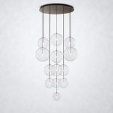 Lecia Glass Globe Cluster Chandelier 44''