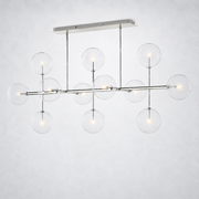 Lecia Glass Globe Linear Chandelier 72''