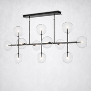 Lecia Glass Globe Linear Chandelier 72''