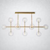 Lecia Glass Globe Linear Chandelier 72''