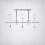 Lecia Glass Globe Linear Chandelier 72''