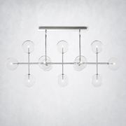 Lecia Glass Globe Linear Chandelier 72''