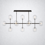 Lecia Glass Globe Linear Chandelier 72''