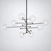 Lecia Glass Globe Pendant Chandelier 79''