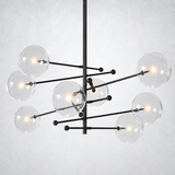 Lecia Glass Globe Pendant Chandelier 79''