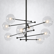 Lecia Glass Globe Pendant Chandelier 79''