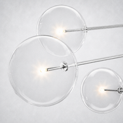 Lecia Glass Globe Pendant Chandelier 79''