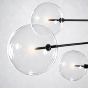 Lecia Glass Globe Pendant Chandelier 79''