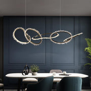 Primary Crystal Cluster 5 Rings Chandelier