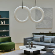Designer Inspired Alabaster Chandelier Light