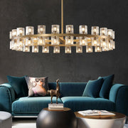 Arcanie Crystal Shades Round Chandelier 48