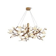 Flower Branch Brass Chandelier