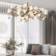 Flower Branch Brass Chandelier