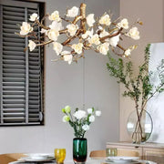 Flower Branch Brass Chandelier
