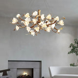 Flower Branch Brass Chandelier