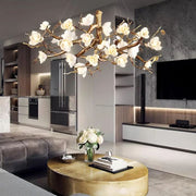 Flower Branch Brass Chandelier
