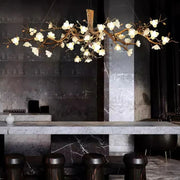 Flower Branch Brass Chandelier