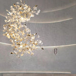 Ceramic Ginkgo Staircase  Long Branch Chandelier 