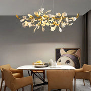 Gingko  Ceramic Luxury Chandelier Style C