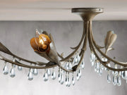Lyra Crystal Flushmount Ceiling Light 40''