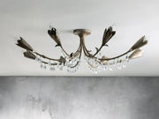 Lyra Crystal Flushmount Ceiling Light 40''