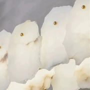 Alabaster Moira Marble Modern Linear Chandelier