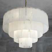Modern Alabaster Multi-Layer Round Chandelier D31