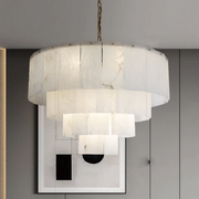 Modern Alabaster Multi-Layer Round Chandelier D31