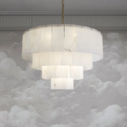 Modern Alabaster Multi-Layer Round Chandelier D31