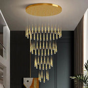 Allure Multi-LED Glass Staircase Chandelier