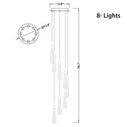Allure Multi-LED Glass Staircase Chandelier