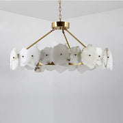 Natural Alabaster Modern Round Chandelier