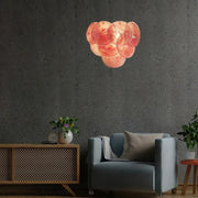Pink Vintage Murano Glass Wall Sconce