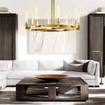 Cannele Glass Round Chandelier 72