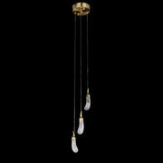 Primary Contemporary Rock Crystal Eggplant Chandelier
