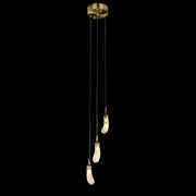 Primary Contemporary Rock Crystal Eggplant Chandelier