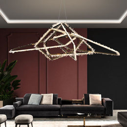 Primary Irregular Modern Rock Crystal Chandelier