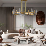 Rasey Modern Fashion Glass Round Chandelier Light 60‘’