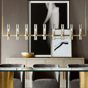 Rasey Modern Fashion Glass Linear Chandelier 71''