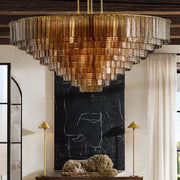 Cansity Glass Round Chandelier