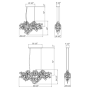 Oasis Trento Clustered Glass Linear Chandelier