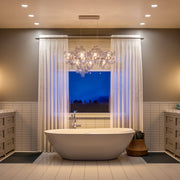 Oasis Trento Clustered Glass Linear Chandelier
